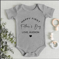 Happy First Father's Day Baby Onesie