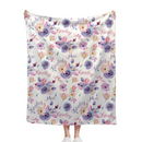 Personalized Purple Floral Name Blanket