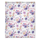 Personalized Purple Floral Name Blanket