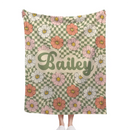 Personalized New Flower Retro Style In Vintage Rustic Style Blanket With Name