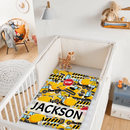 Personalized Construction Truck Blanket with Name