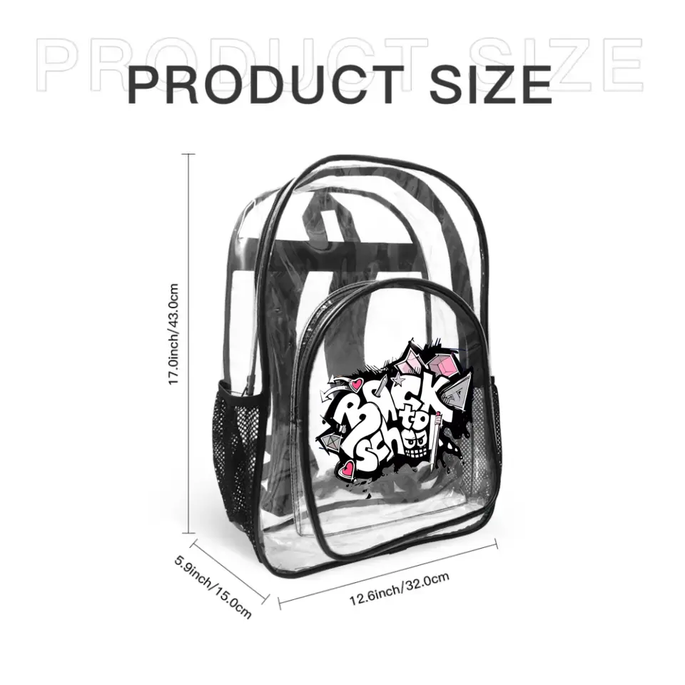 Personalized Transparent Waterproof Backpack