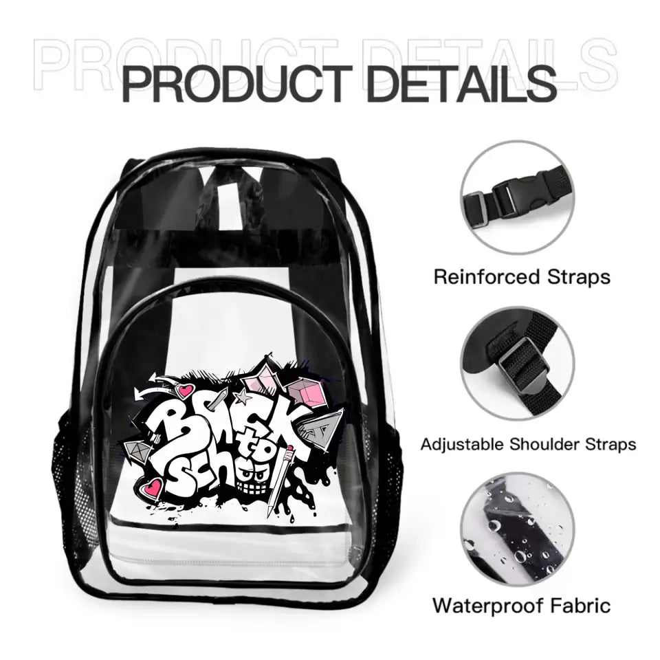 Personalized Transparent Waterproof Backpack