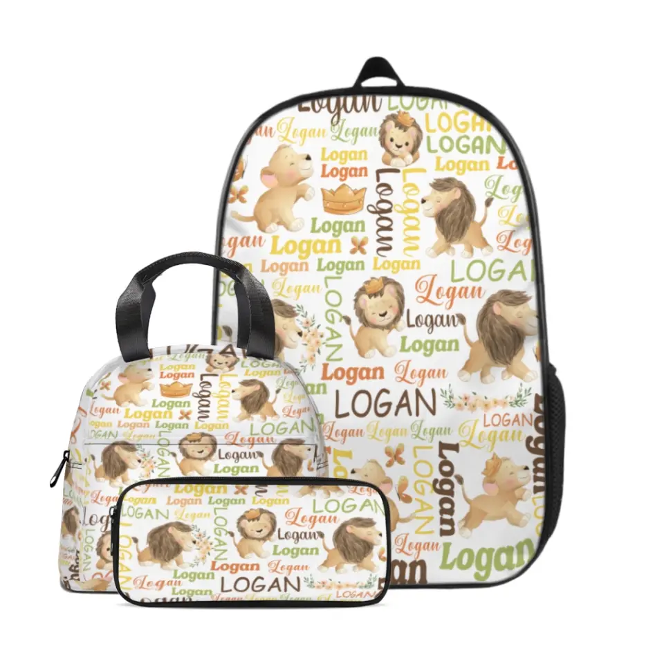 Customized Little Lion Schoolbag With Children’s Names, A Gift For The Beginning Of the School Season