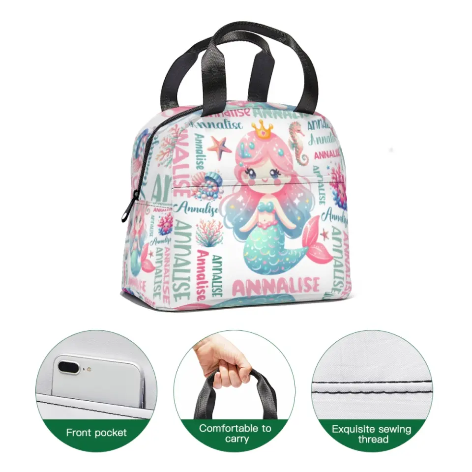 Customized Mermaid Backpacks with Names for Boys and Girls School Season Gifts