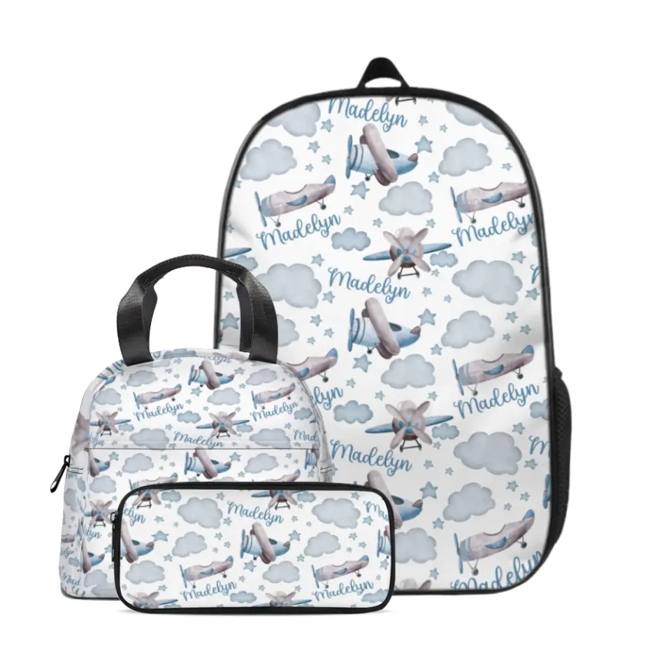 Customized Airplane Backpacks With Personalized Names, A Great School Season Gift For Kids