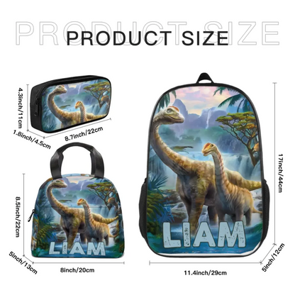 Jurassic Dinosaurs - Personalized Name Backpacks for Kids - School Season Gifts for Kids