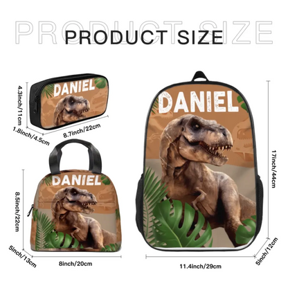 Jurassic Park Tyrannosaurus Rex Kid's Personalized Name Custom Backpack