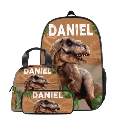 Jurassic Park Tyrannosaurus Rex Kid's Personalized Name Custom Backpack