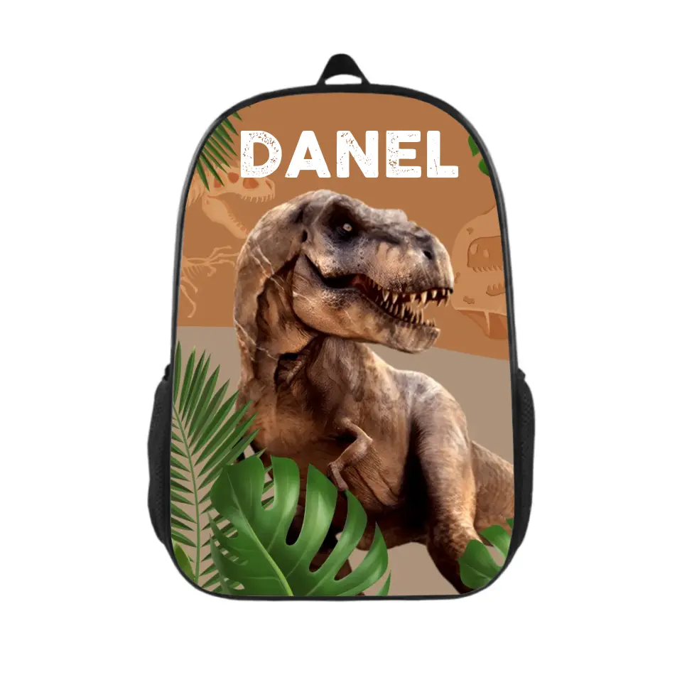 Jurassic Park Tyrannosaurus Rex Kid's Personalized Name Custom Backpack