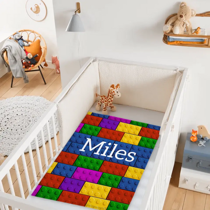 Free shipping✈️Personalized LEGO Bricks Custom Name Blanket