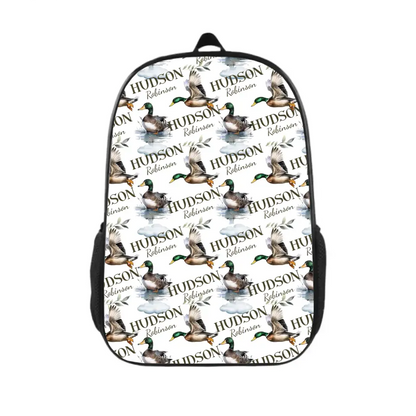 Customized Name Mallard Duck Backpack A Great Start To The School Season Gift For Kids