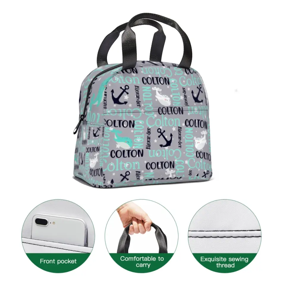 Personalized Custom Backpacks - Anchors Away Nautical Whale Kids' School Season Gifts