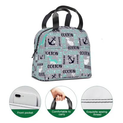 Personalized Custom Backpacks - Anchors Away Nautical Whale Kids' School Season Gifts