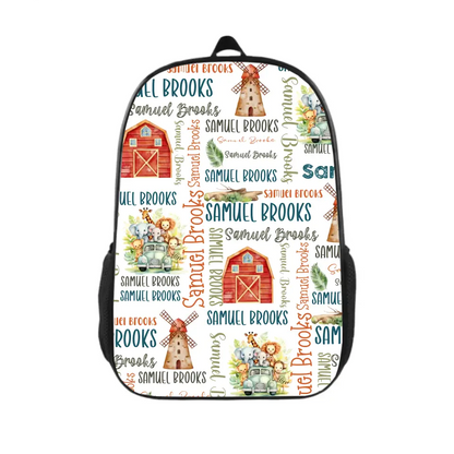 Name Customized Children's Safari Themed Backpack Children's Opening Season Gift