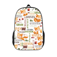 Name Customized Fox Kids Backpack, Opening Season Gift