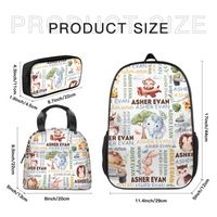Name Customized Children's Elephant Hair Pattern Backpack, Opening Season Children's Gift