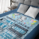 Personalized Baby Birth Stats Elephant Blanket for Boys Girls