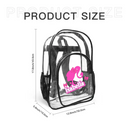 Pink Girl Silhouette Name Custom Clear Backpack - School Season Gifts