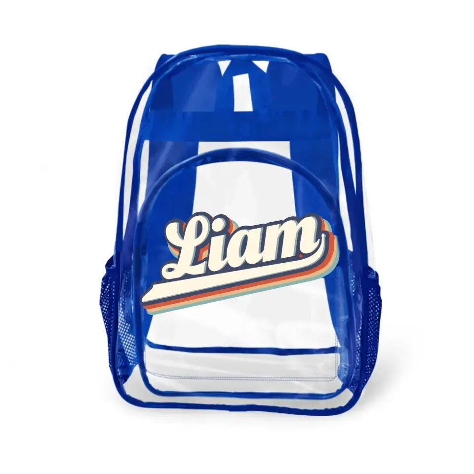 Multicolored Customized Kids Transparent Backpack - Kids School Season Gifts