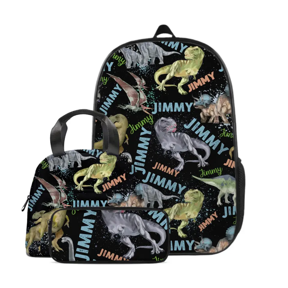 Personalized Dinosaur Lovers with Names Custom Backpacks - Opening Season Gifts for Kids