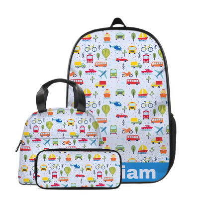 Truck Airplane Name Customized Kids Backpacks, Kids Opening Season Gifts