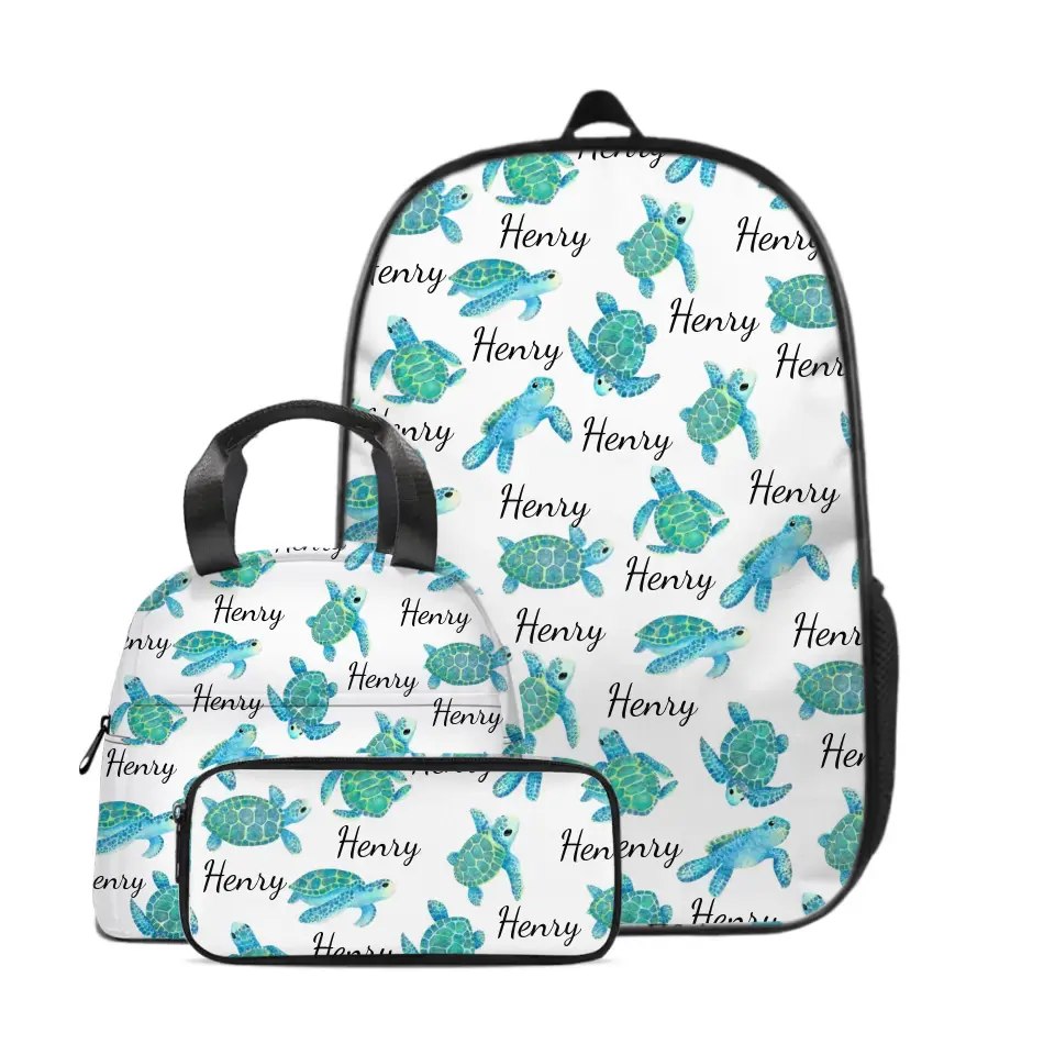 Name Customized Sea Turtle Backpacks, Children's Opening Season Gifts