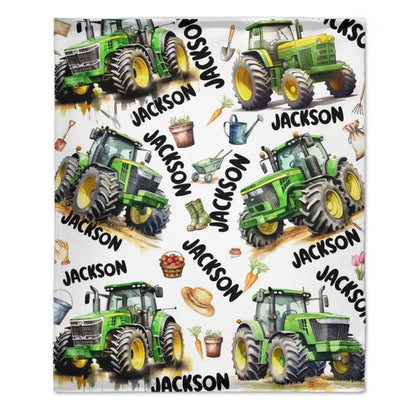 Monster Trucks Cars Motorcycles Collection - Customized Kids Name Blanket