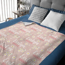 Pink Daisy Name Blanket, Personalized Daisy Blanket, Gift For Baby Girl