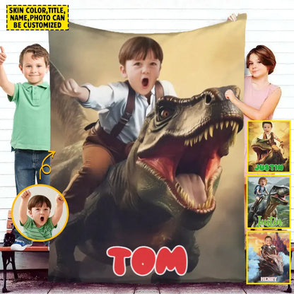 Dinosaur Series Name Photo Customized School Bag - A Gift For Your Child For The School Season!