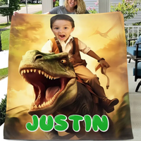 Dinosaur Series Name Photo Customized School Bag - A Gift For Your Child For The School Season!