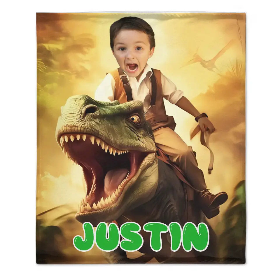 Dinosaur Series Name Photo Customized School Bag - A Gift For Your Child For The School Season!