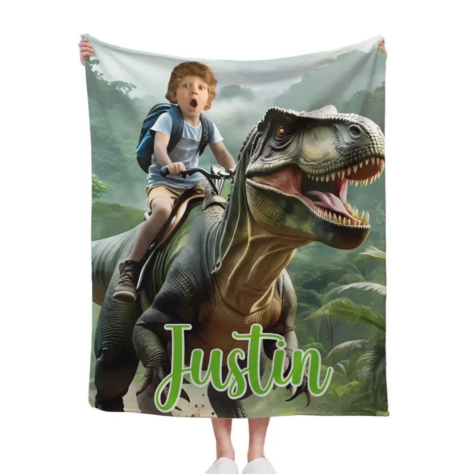 Dinosaur Series Name Photo Customized School Bag - A Gift For Your Child For The School Season!