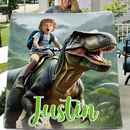 Dinosaur Series Name Photo Customized School Bag - A Gift For Your Child For The School Season!