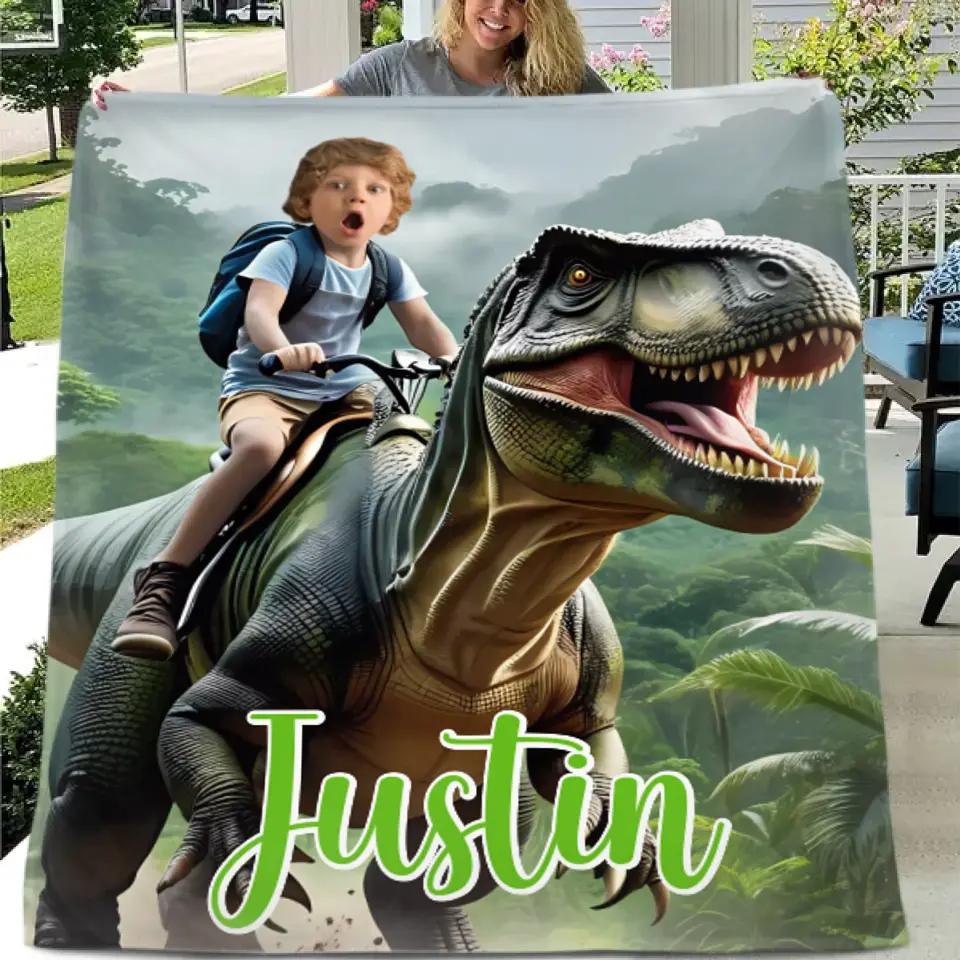 Dinosaur Series Name Photo Customized School Bag - A Gift For Your Child For The School Season!