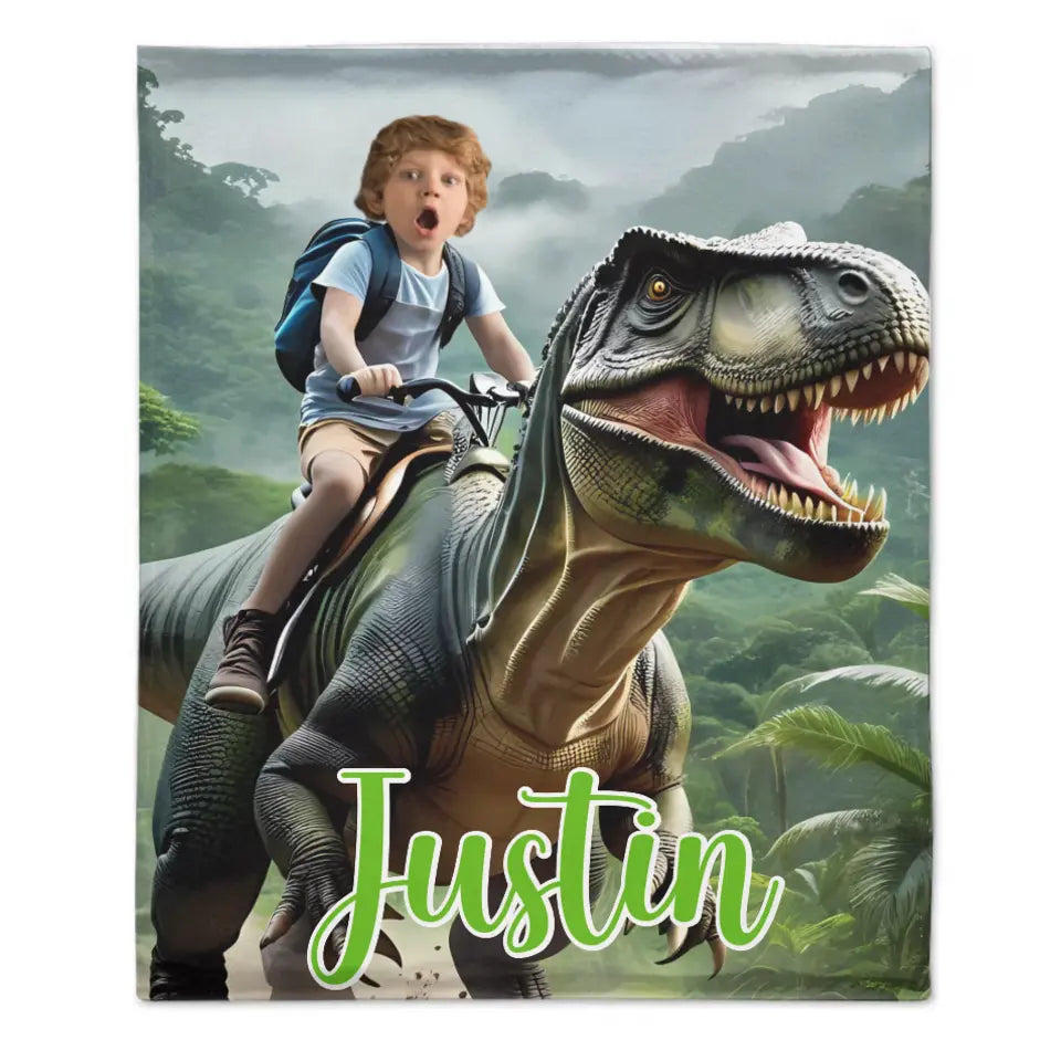 Dinosaur Series Name Photo Customized School Bag - A Gift For Your Child For The School Season!