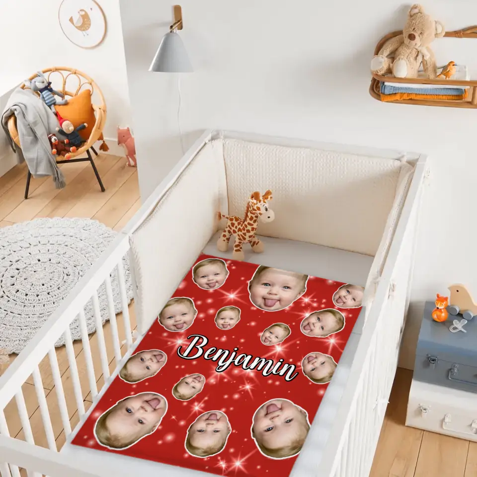 Face Blanket, Personalized Blanket with Photo, Blanket with Baby Pet Human Face