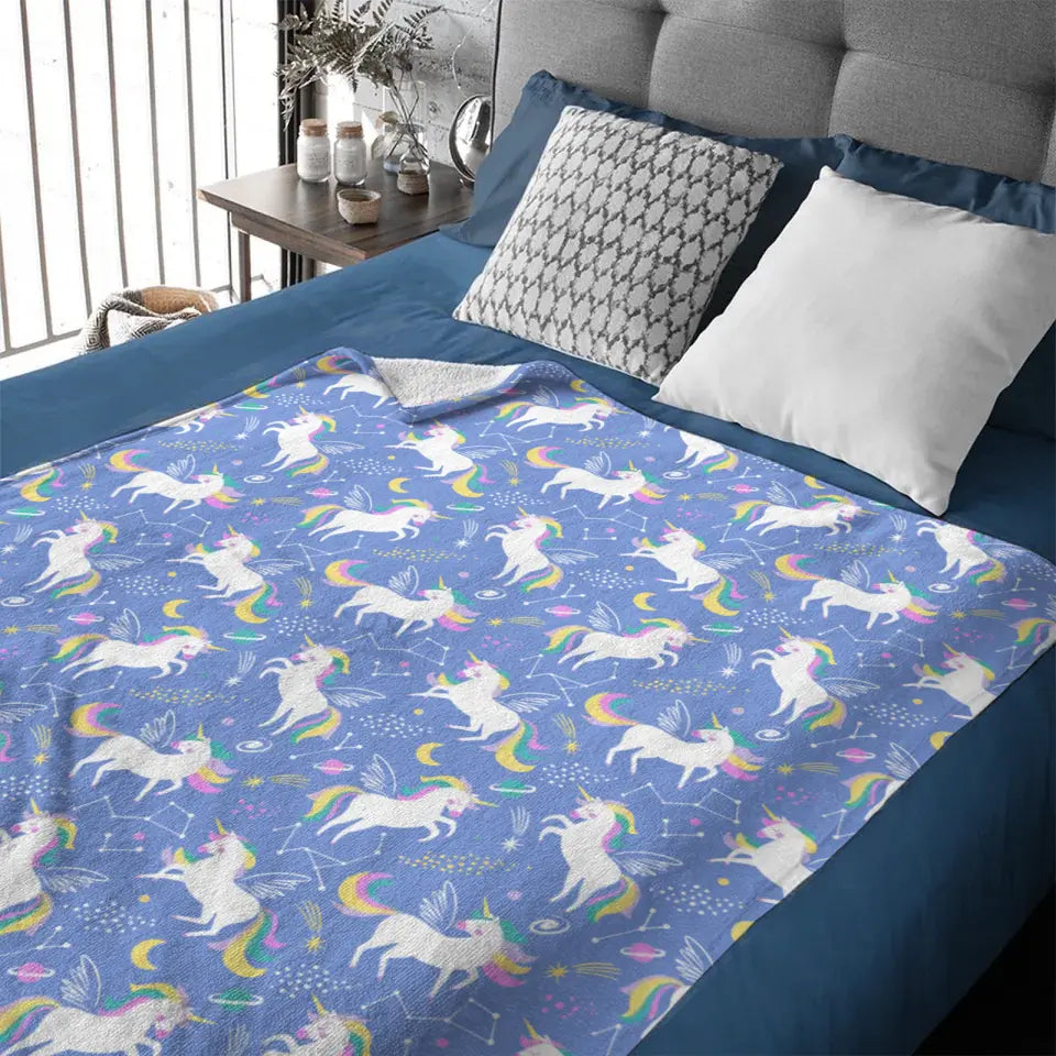 Free Shipping✈️Personalized Unicorn Crab Shell Gift Blanket