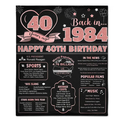 Free shipping✈️40th/50th Birthday Gifts for Women Blanket, Novelty Gifts