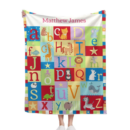 Free Shipping✈️Baby Name Customized Alphabet Blanket Gifts for Kids