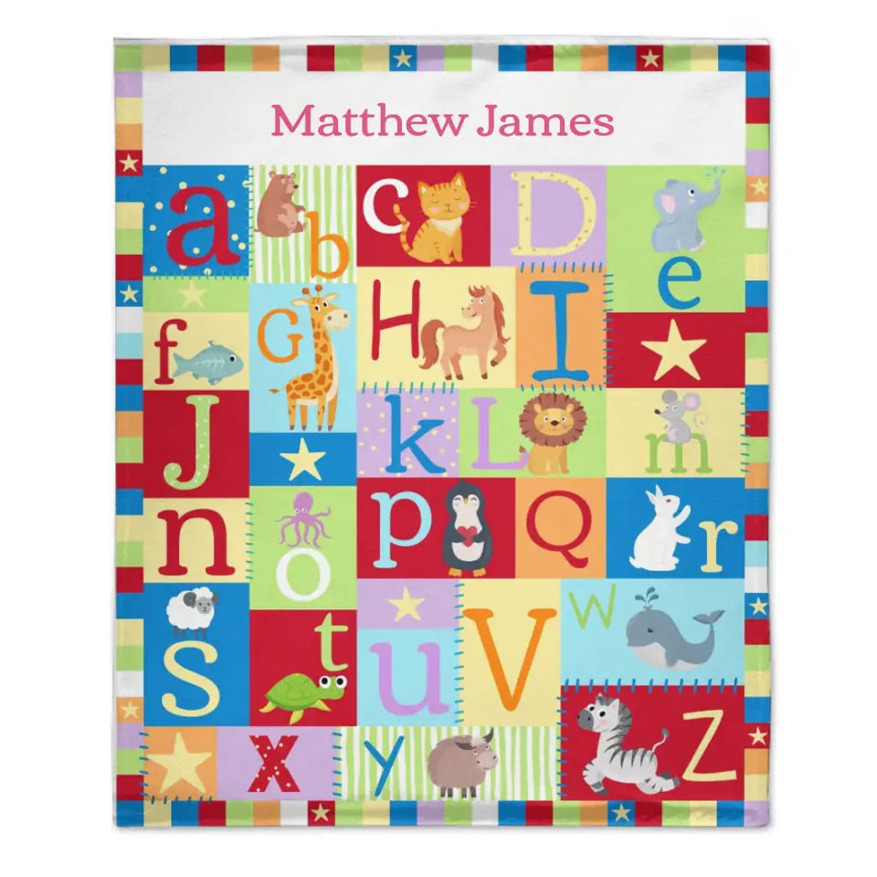 Free Shipping✈️Baby Name Customized Alphabet Blanket Gifts for Kids