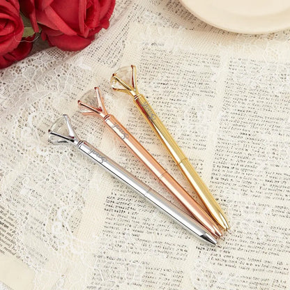 Personalized Metal Ballpoint Pen With Diamond, Suitable for Office Supplies Or Gifts for Women