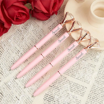 Personalized Metal Ballpoint Pen With Diamond, Suitable for Office Supplies Or Gifts for Women