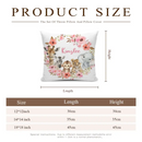 Red Flowers Safari Baby Animal Name Customized Pillow