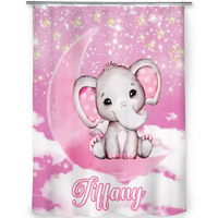 Starlet Elephant Name Custom Shower Curtain - Bathroom Decorating