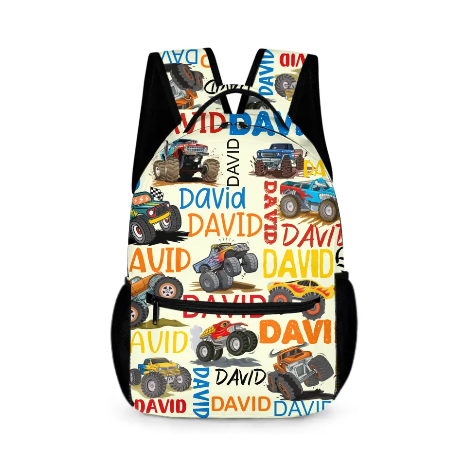 Truck Car Personalized Backpack