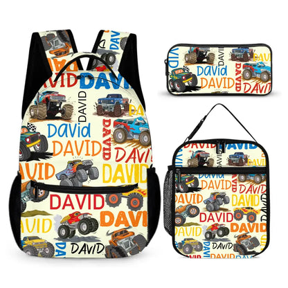 Truck Car Personalized Backpack