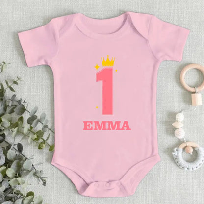 Personalized First Birthday Gift, Custom 1st Birthday Baby Onesie