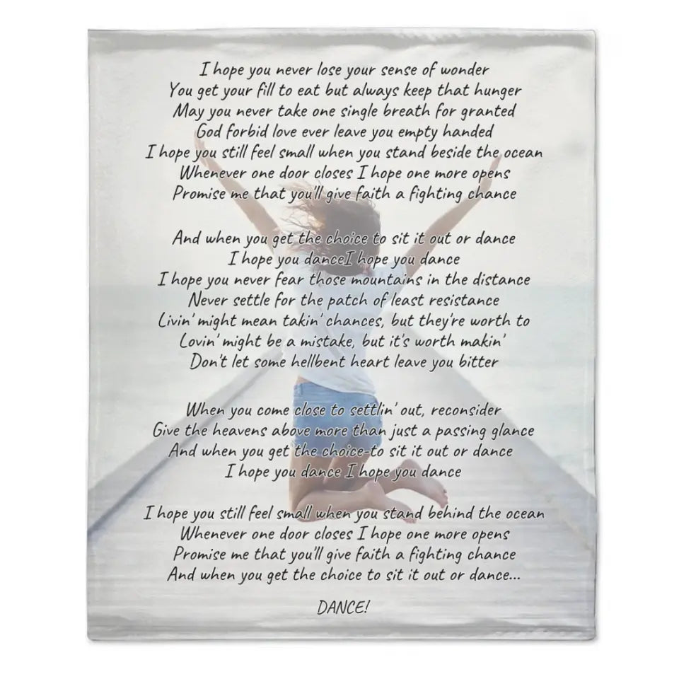 Dancing Back Blanket - I hope you dance