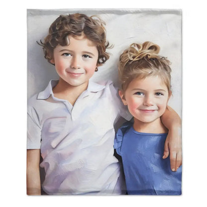 Select Blanket Art Style: Sketch or Oil Painting - Customized Gifts